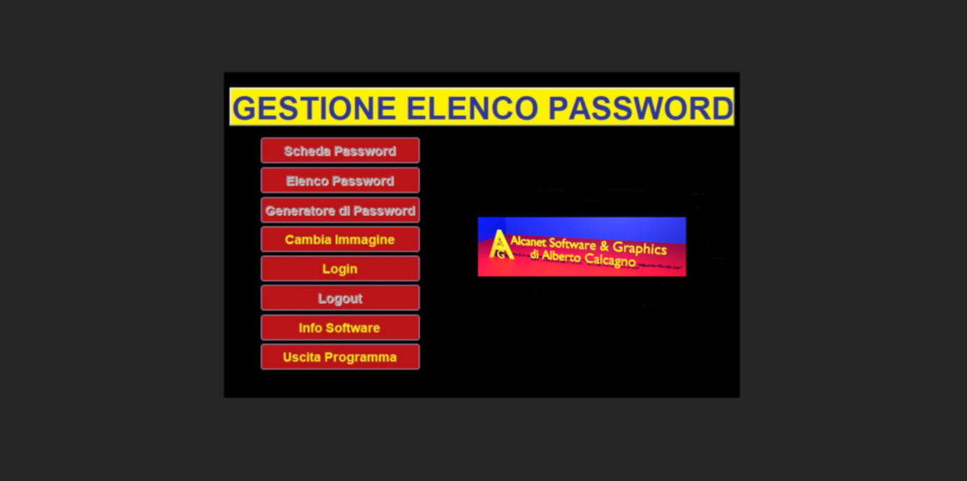 Gestione e Generazione Password - Realizzato da Alcanet Software & Graphics